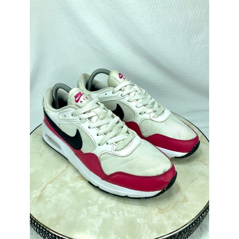 Nike Air Max SC Low Top Shoes Womens 9 White Red Sporty Streetwear Y2K Sneakers